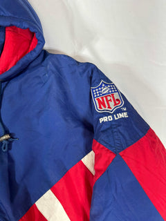 Vintage 90s NFL New England Patriots Pullover Starter Jacket Half Zip Size Large