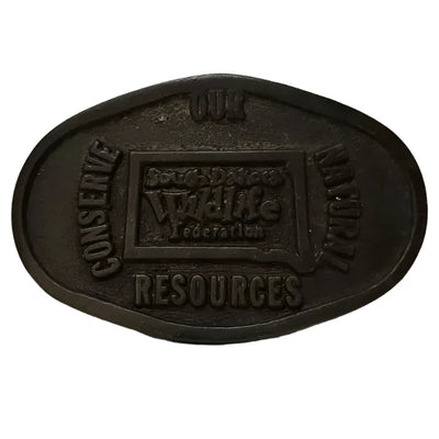 South Dakota Wildlife Federation Conserve Our Natural Resources Belt Buckle - Used