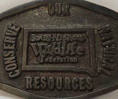 South Dakota Wildlife Federation Conserve Our Natural Resources Belt Buckle - Used