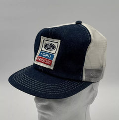 Vintage Ford New Holland Denim Snapback Trucker Hat Cap 70s Rare K-Products - Used