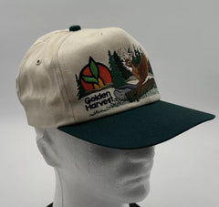 Vintage Golden Harvest Seed K-Products Embroidered Made In USA Snapback Deer Hat - Used