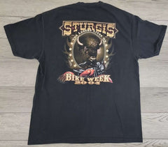 2004 Black Sturgis Bike Week The Legend Lives On T-Shirt - Size Large