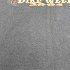 2004 Black Sturgis Bike Week The Legend Lives On T-Shirt - Size Large