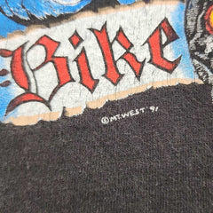 1991 Black 50th Anniversary Daytona Beach Florida Bike Week Single Stitch Shirt - Large