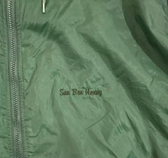 Vintage K-Products Sue Bee Honey Green Windbreaker Jacket Size XL Made in USA - Used