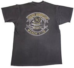 1991 Black 50th Anniversary Daytona Beach Florida Bike Week Single Stitch Shirt - Large - Used