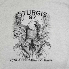 Vintage 1997 Gray American Black Hills Classic Sturgis 57th Rally Shirt - Large