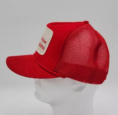 Amsterdam Firefighters Designer Award Headwear Red Corduroy Snap Back Hat - Used