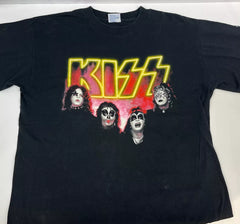 Vintage Kiss Army Depot T-Shirt Logo Band Photo Tour Concert Tee USA All Sport Sz XL - Used