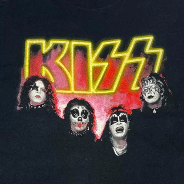 Vintage Kiss Army Depot T-Shirt Logo Band Photo Tour Concert Tee USA All Sport Sz XL - Used