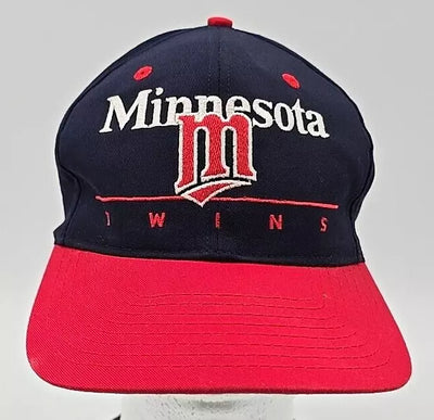 Vintage Minnesota Twins Split Bar MLB Snapback Cap Hat Twins Enterprises Inc. - Used