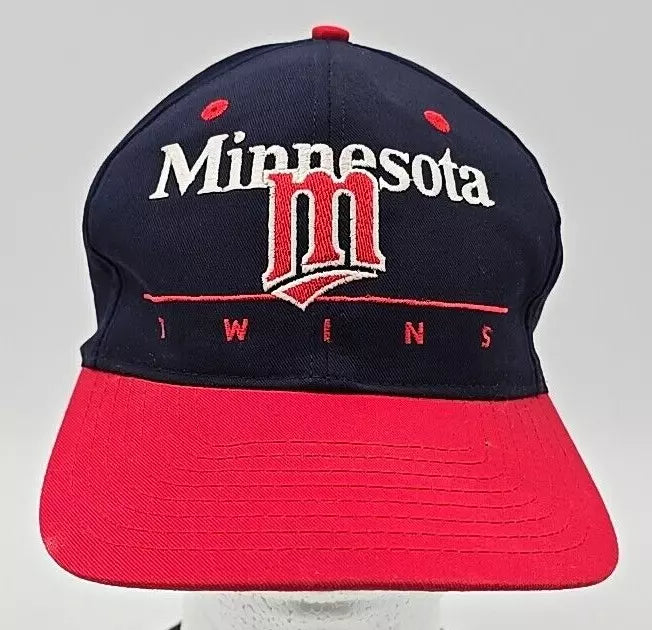 Vintage Minnesota Twins Split Bar MLB Snapback Cap Hat Twins Enterprises Inc. - Used